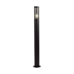 VT - 1185 BOLLARD GARDEN FITTING LIGHT E27 (76x119x1000mm) SMOKE PLASTIC/SS BLACK BODY IP44 - Vendolux Scandinavia