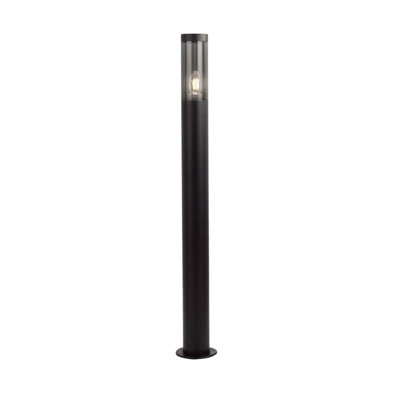 VT - 1185 BOLLARD GARDEN FITTING LIGHT E27 (76x119x1000mm) SMOKE PLASTIC/SS BLACK BODY IP44 - Vendolux Scandinavia