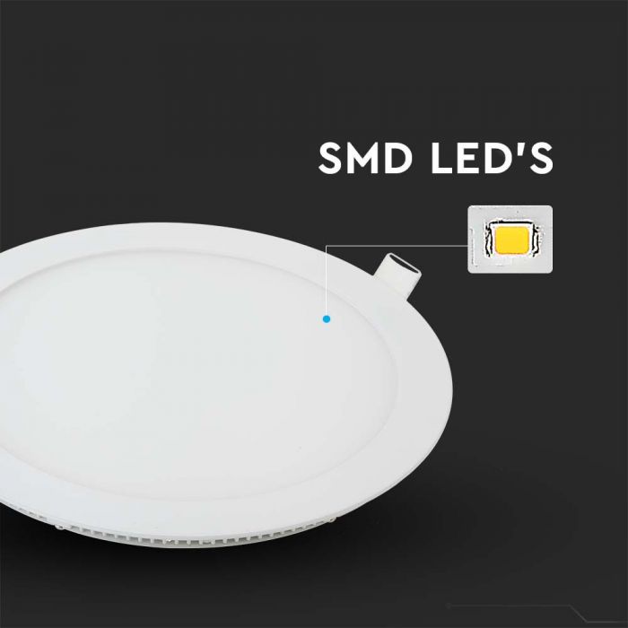 VT - 1807 18W LED PREMIE PANEL 2700K RUND - Vendolux Scandinavia