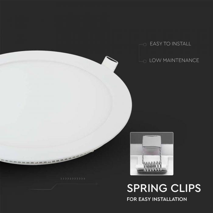 VT - 1807 18W LED PREMIE PANEL 2700K RUND - Vendolux Scandinavia
