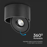 VT - 2825 20W LED COB DOWNLIGHT 3IN1 SVART KROPP - Vendolux Scandinavia