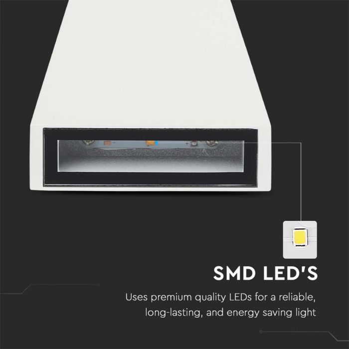 VT - 826 4W LED VÄGG ARMATUR 3000K VIT KROPP - Vendolux Scandinavia